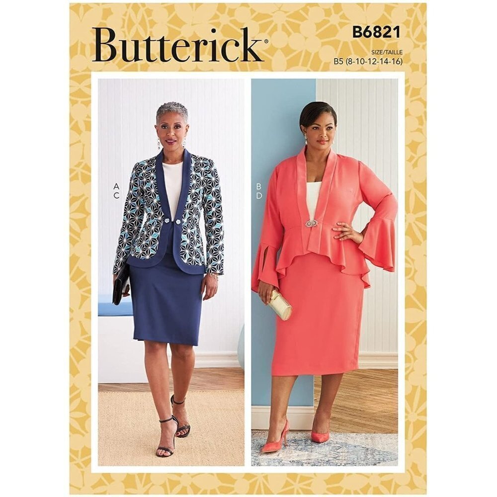 Butterick Sewing Pattern 6821‎ 10971 Jacket Skirt Misses Size 18-24